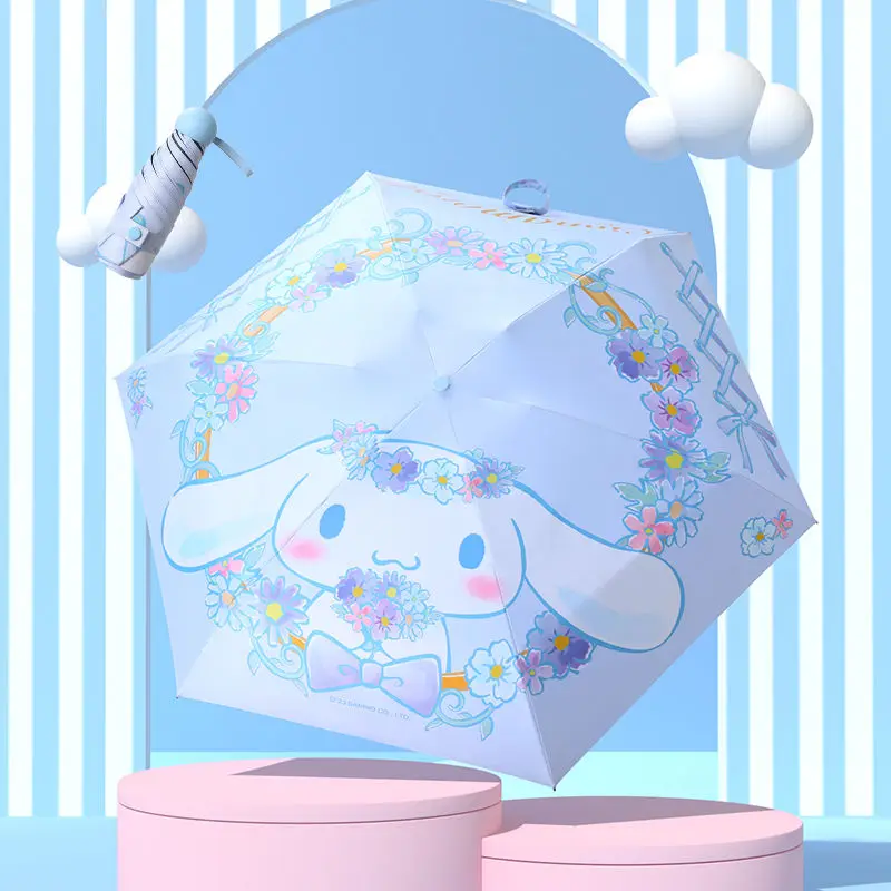 

Sanrio Cinnamoroll Anime Kawaii Sunblock Compact Umbrella Cute Kuromi Hello Kitty Rain Uv Protectio Umbrella Gifts for Kids