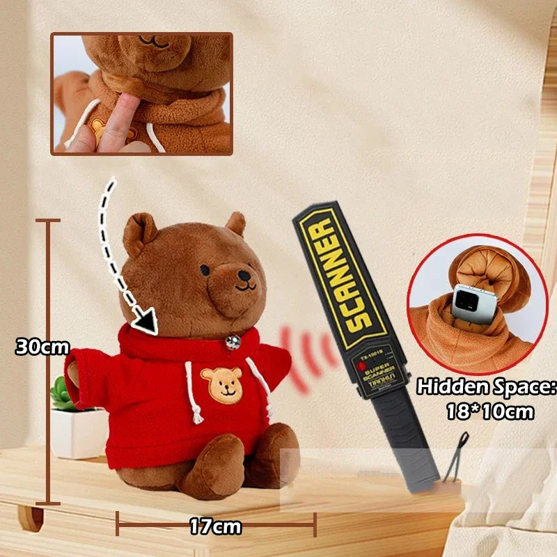 

1pcs 30cm Plush Bear Hidden Safes Storage Bag for Money Jewelry Boxes for Kids Children Toys Creative Gifts Secret Box Doll Bear