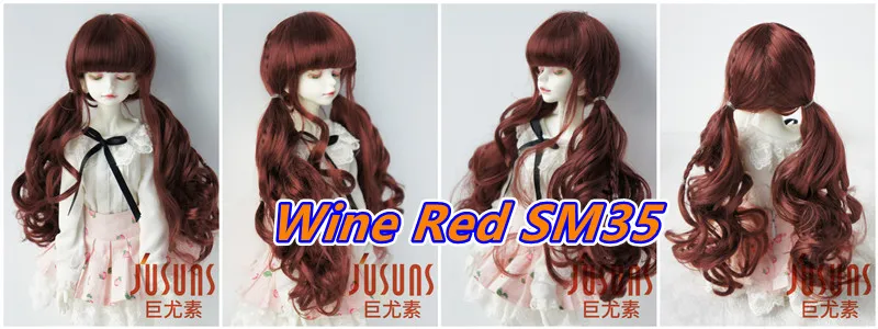 JD337 1/8 1/6 1/4 1/3 Long Pony Braids synthetic mohair BJD wigs OB11 YOSD MSD SD DOD Blythes Doll accessories