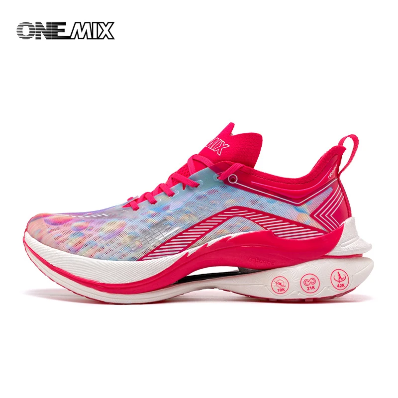 

ONEMIX 2024 Carbon Plate Marathon Running Racing Shoes Professional Stable Support Shock-relief Ultra-light Rebound Sneakers