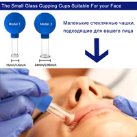 Rubber Head Glass Vacuum Cupping Chinese Therapy Set Hijab Jars AntiCellulite Suction Cups Massage Body Health Massager For Face 2