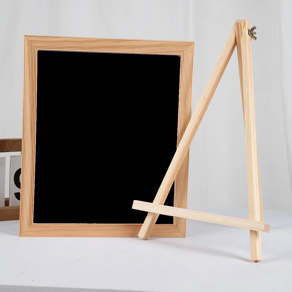 Wooden Painting Board Kids Standing Easel Blackboard Drawing Board Writing Blackboard Blackboard Presentation Supplies