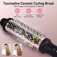 Hatteker – peigne à friser électrique à usage domestique, brosse de coiffure longue et courte, outil de coiffure résistant à la chaleur, boucle intérieure 2