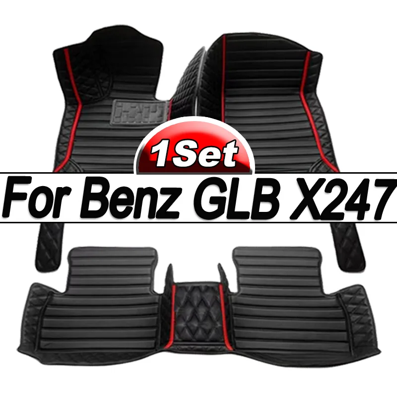 

Car Floor Mats For Mercedes Benz GLB Class X247 Five Seats 2019 2020 2021 2022 Custom Auto Foot Pads Carpet Accessories