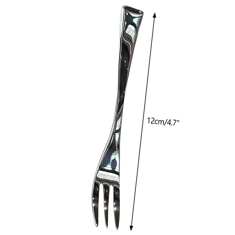 Stainless Steel Dinner Fork Long Handle Table Forks Set Korean Cutlery Four Tine Salad Dessert Fruit Forks Kitchen