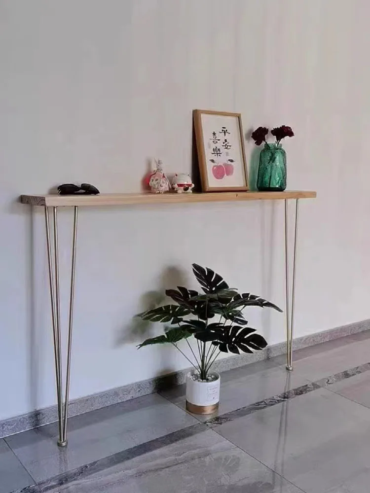 Simple Narrow Long Table Entrance Console Table Living Room Furniture for Warm Air Sheet Small Strip Wall Against Tab