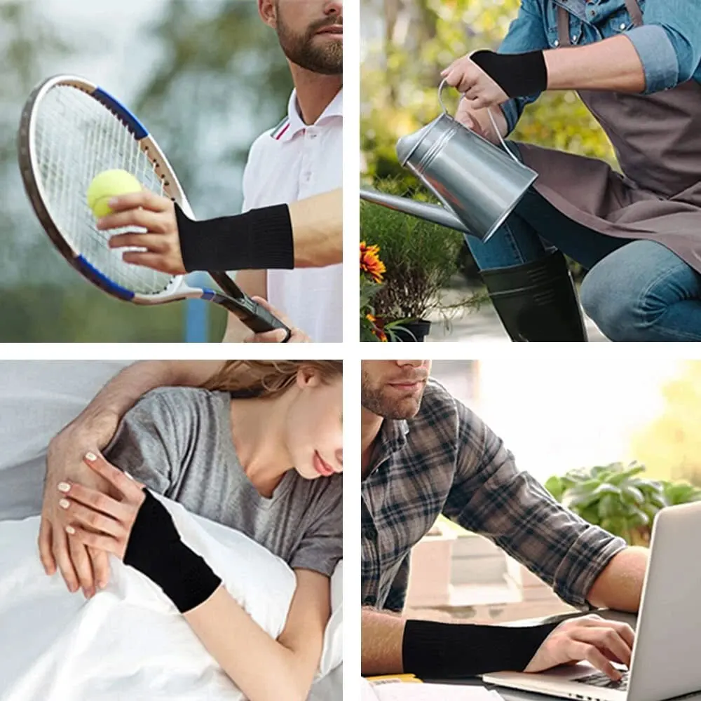 1 paar Handgelenk Daumen Kompression Arthritis Handschuhe Atmungsaktive Handgelenk Unterstützung Klammer Handgelenk Hülse Gestrickte Finger Daumen Verletzungen Pads – Detail 5