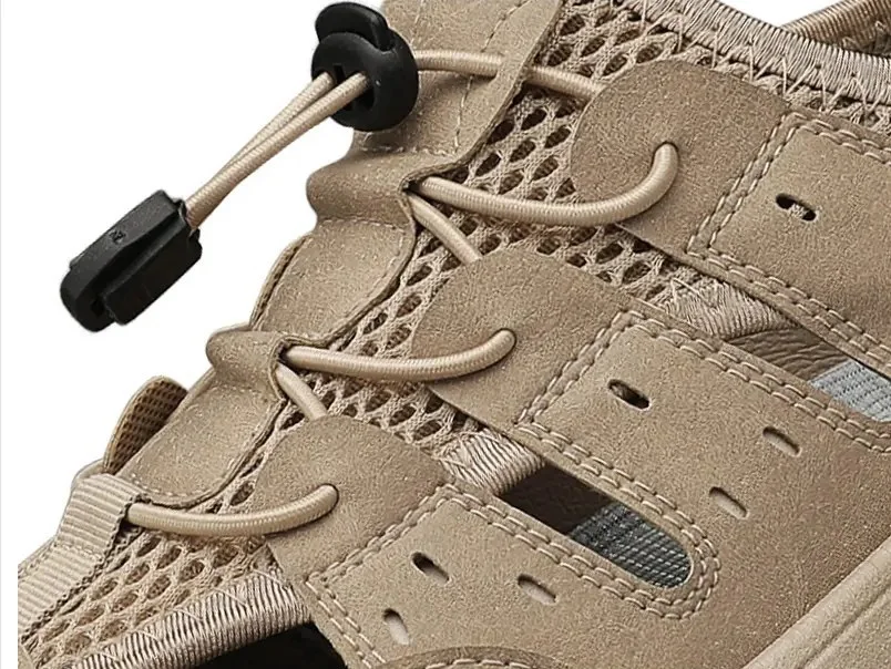 Ανδρικά αθλητικά σανδάλια με κλειστά δάχτυλα Ανδρικά ρυθμιζόμενα πέδιλα για περπάτημα εξωτερικού χώρου, Αντιολισθητικά αθλητικά παπούτσια για παραλία_voghion.com