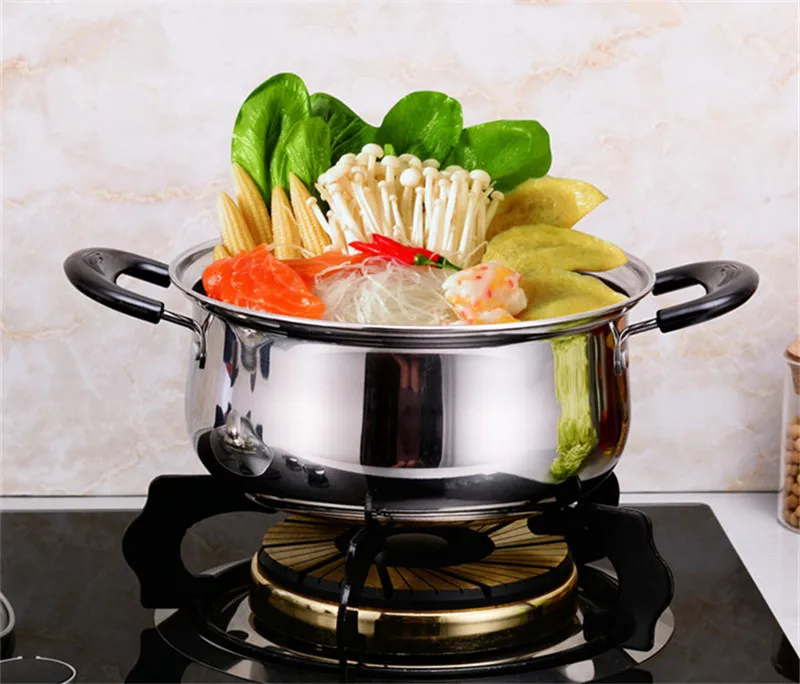 Stainless Steel Pot Hotpot Induction Cooker Gas Stove Pot Home Kitchen  Cookware Soup Cooking Pots for cooking milk chaffing dish - AliExpress