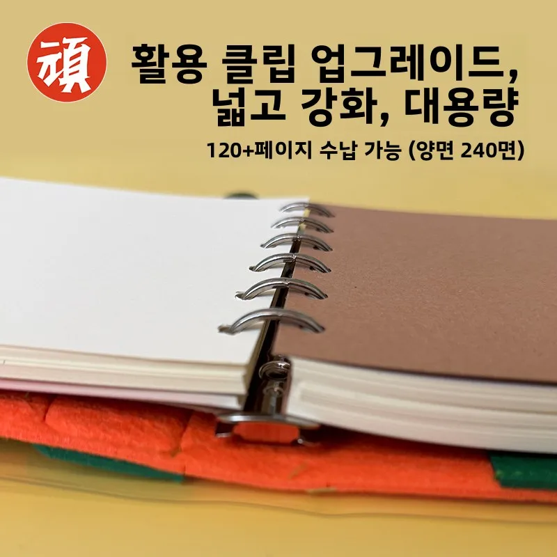 여행 기록 카메라 카드 수납 여권 홀더 루즈리프 노트 크로스백 어린이 여행 일기 스탬프 테마 북