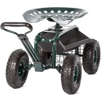 Cart Rolling Work Seat with Tool Tray Heavy Duty Scooter Gardening Planting 1