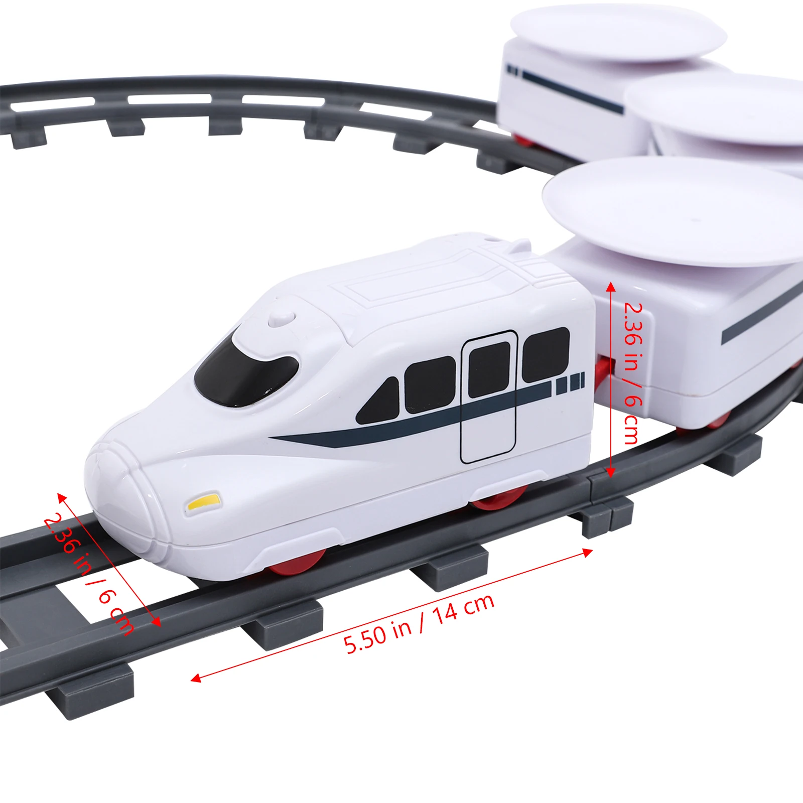 Sushi Train Set Rotating Table Food Train USB Charging Electric Train Toy Under Christmas Tree Train Track for Kids Boys Girls 5