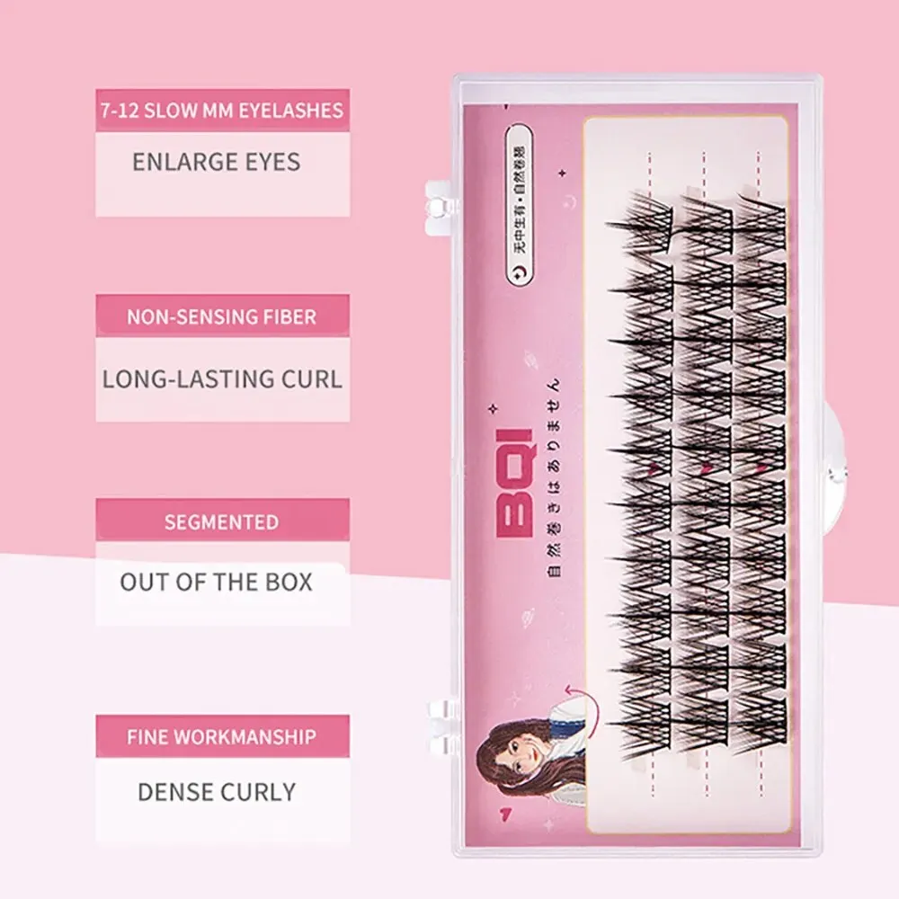 C Curl DIY Lash Extension Kit BQI Individual Lashes Extensions Mixed 7-12MM Mega Fluffy Eyelash Clusters lash extension kit fake eyelashes eyelash set