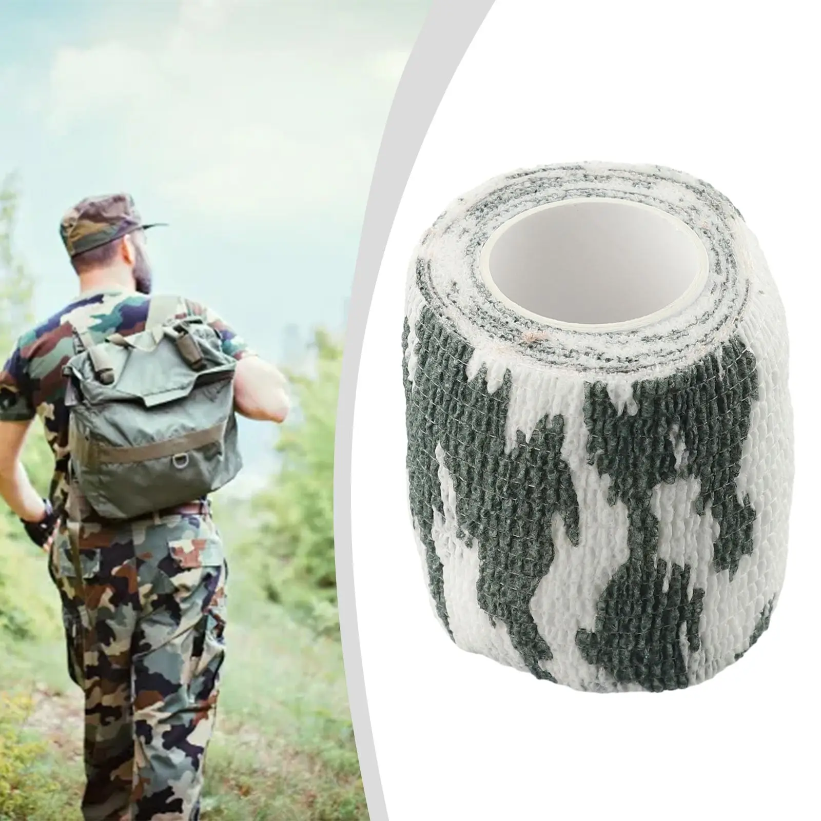 

Durable Self Adhesive Elastic Bandage Camo Form Reusable Self Cling Camo Hunting Rifle Fabric Tape Wrap Hunting Accessories