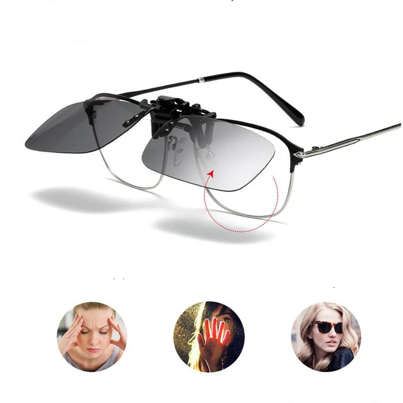 4 Color Grey Lenses Polarized Sunglasses Clip On Flip Up UV 380 Driving Fishing Night Vision Glasses Clips polarized sunglasses,night vision sunglasses,driving glasses