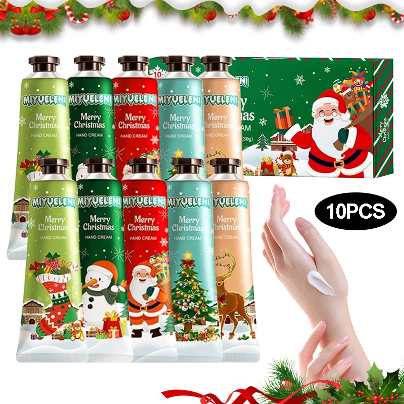 Christmas gift box hand cream deeply moisturizes hands protects hands suitable for all skin types universal for men 10PCS hand cream