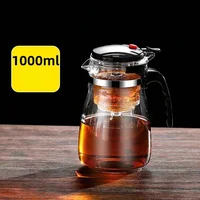 Tea Pot For Tea With Infuser Glass Kettle Heat Resistant Tea Maker Flower Tea Herbal Pot Convenient Office Coffee Teapot Teaware 5