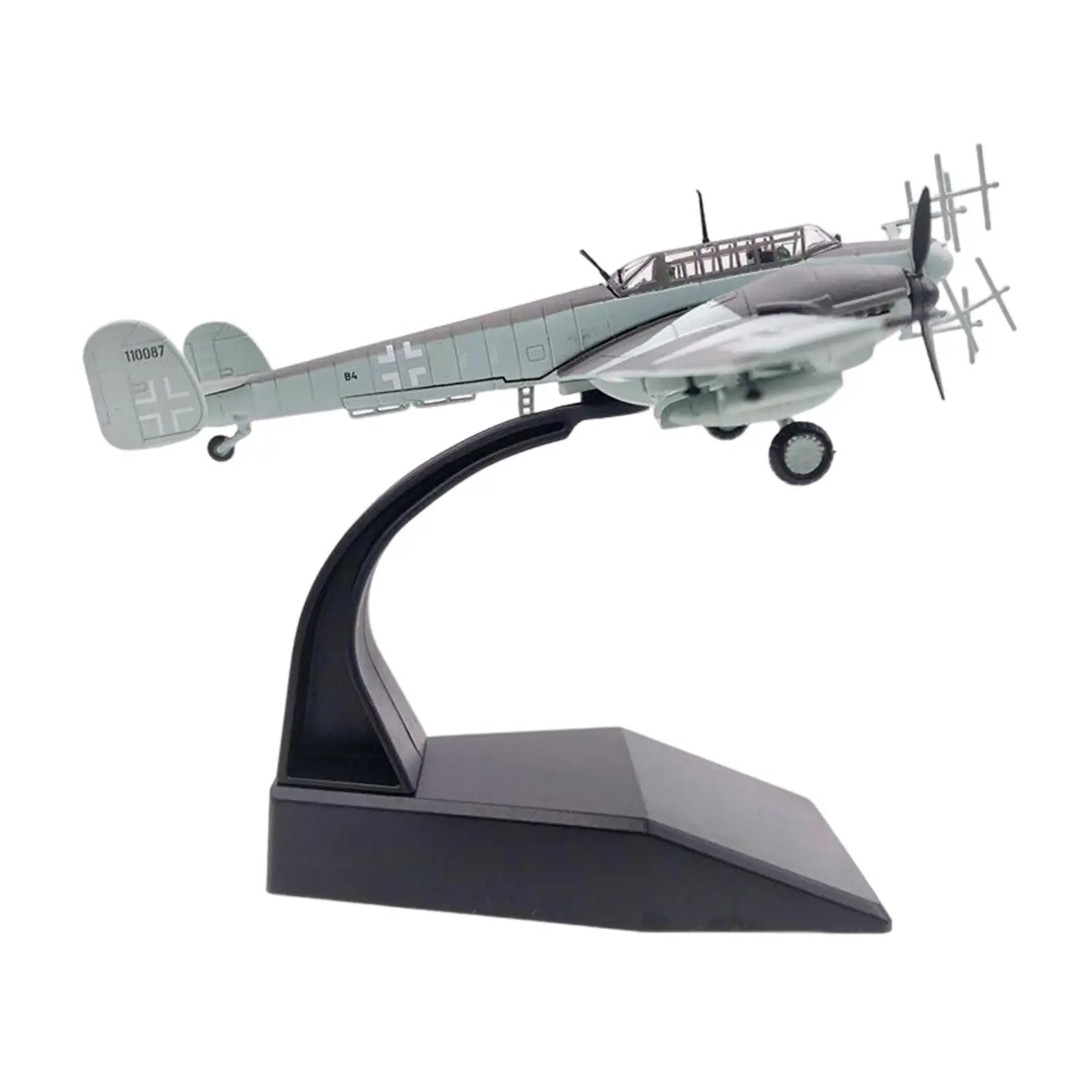 1:100 BF-110 Fighter Model Simulation Ornament Display Model BF-110 Plane Model for Household Home Collections Birthday Gifts