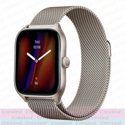 Sleek Milanese Metal Band, 20mm/22mm Adjustable Bracelet Strap - Amazfit GTS 4 - 3 - 2e (Vintage gold)
