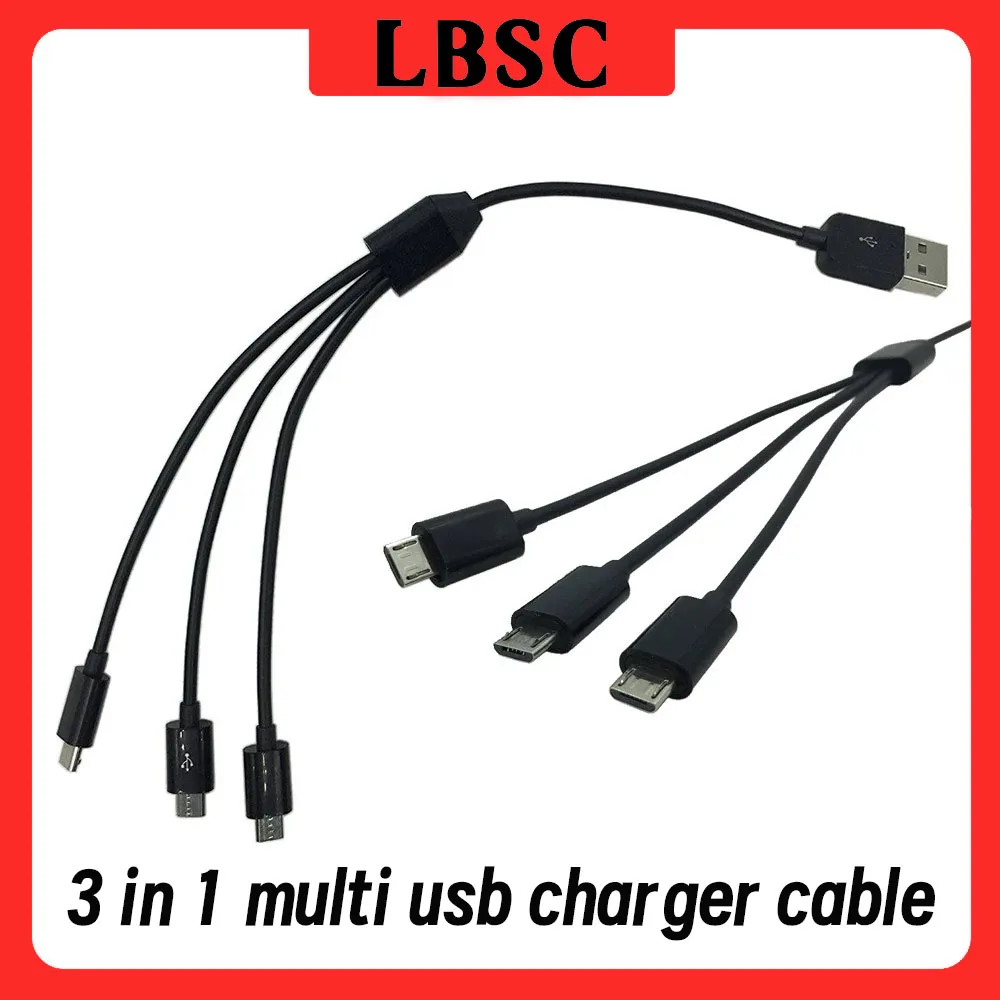 

LBSC Usb Cable Usb 2.0 Type A Male To 3 Micro Usb Cable Micro Usb 5 Pin Male Splitter Y Data Sync And Charge Adapter Cable Tools