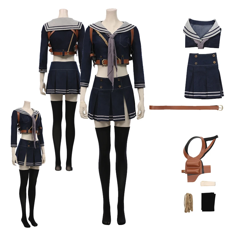 

Sucker Cosplay Punch Baby Doll Costume Uniform Women Skirt Tops Set Outfits Female Fashion Role Cloth Halloween Carnival Suit
