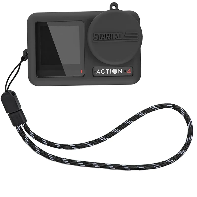 Sports Camera Silicone Case  Lens Cover Wrist Strap  for DJI DJI OSMO Action 3 / DJI Action 4 Camera Accessories 2