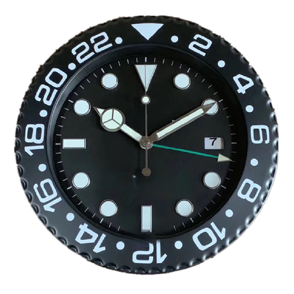 The third generation silent luminous watch big clock GMT wall clock