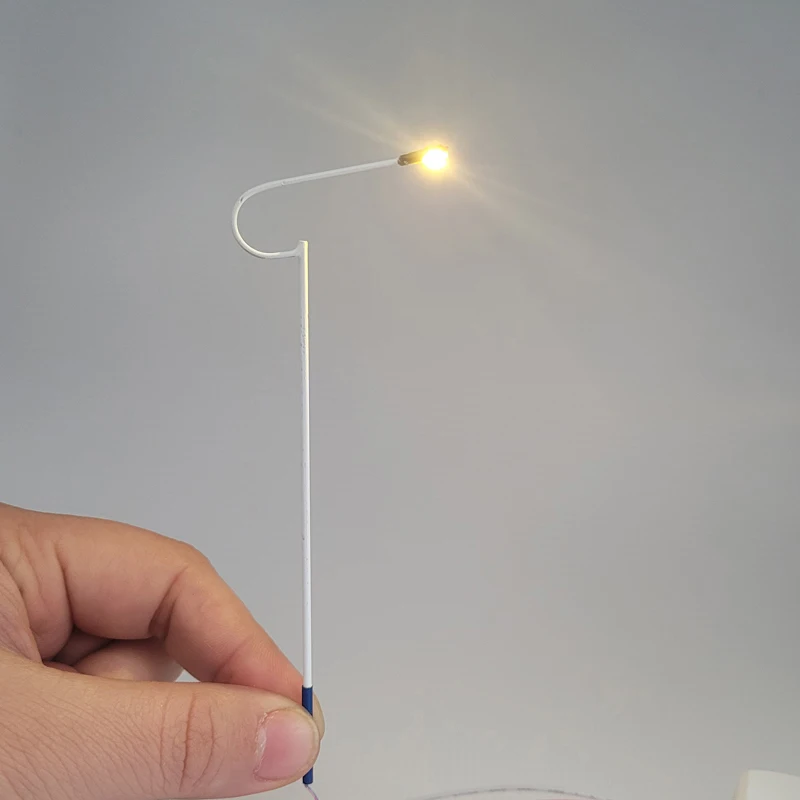 

1:87/1:64 Scale Street Lamp Model 12v Miniature Street Light Train Railroad Highway Lamppost Landscape Highlight Led Warm White