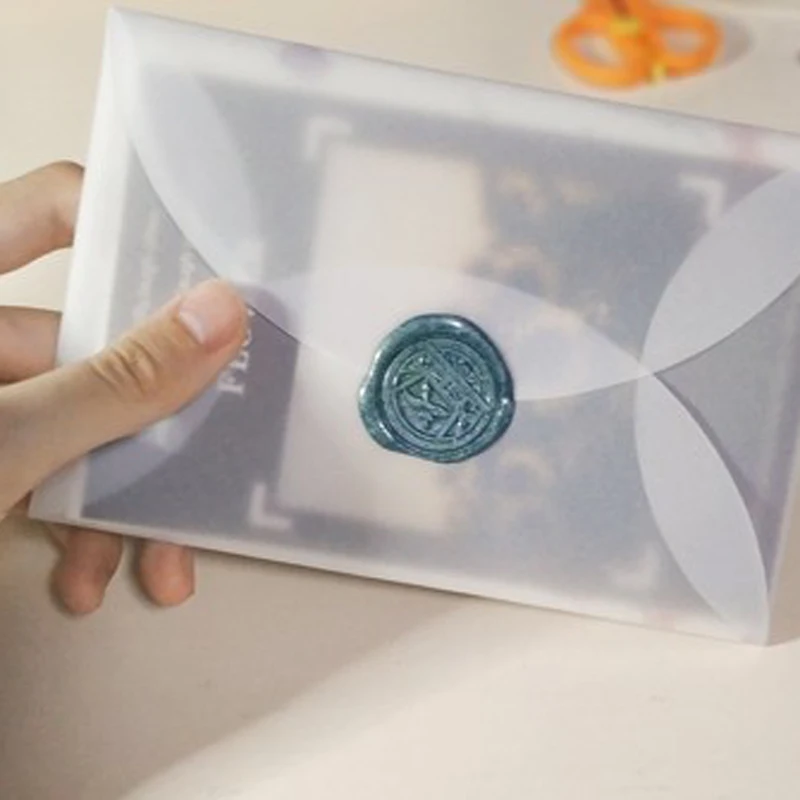 10pcs/lot Transparent Envelope Mailing Envelopes Mini Envelopes Vintage Letter Envelopes Translucent Paper Envelope Blank Small for Wedding Invitation
