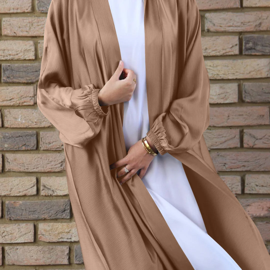 Prayer Clothes Women Satin Cardigan Robe