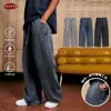ZODF Retro 2024 Spring Men Washed Cotton Straight Pants Unisex Casual 330gsm Distressed Loose Trousers Brand Clothes HY0830 1