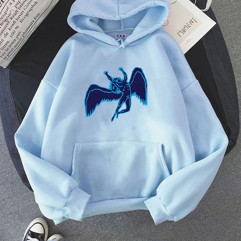 

LedZepelin Group Print Hoodies Long Sleeve Hooded Pullovers Streetwear Casual Mens Graphic Printing Sweatshirts Hip Hop Clothing