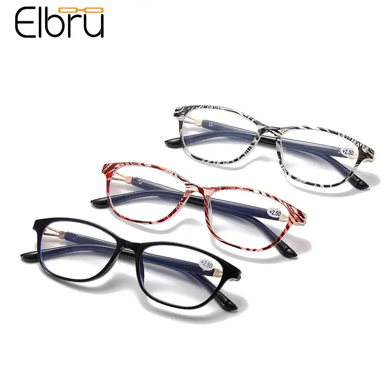 Elbru Blau Licht Blockieren Lesebrille Frauen Männer Retro Tier Muster Optische Presbyopie Brillen Unisex Lesebrille Brillen