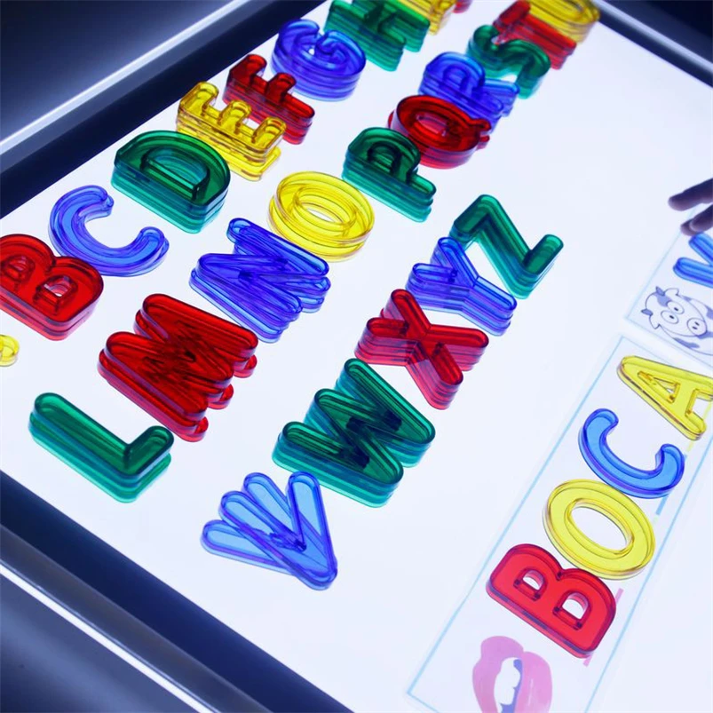 

Montessori Sensory Education Light Table Toys Sensorial Material Arithmetic Learning Translucent Math Toys For Kids G46Y