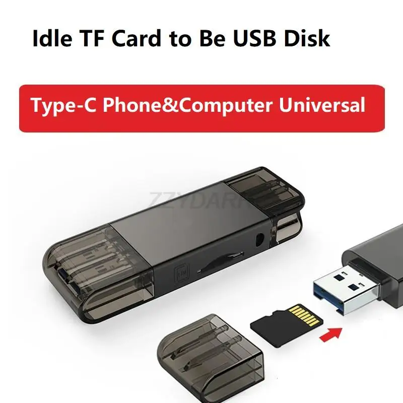 USB C타입 NM 카드 리더, 나노 메모리 카드, TF 마이크로 SD 카드 리더, 화웨이 노바 아너 및 노트북용, 양방향 전송, 2 in 1