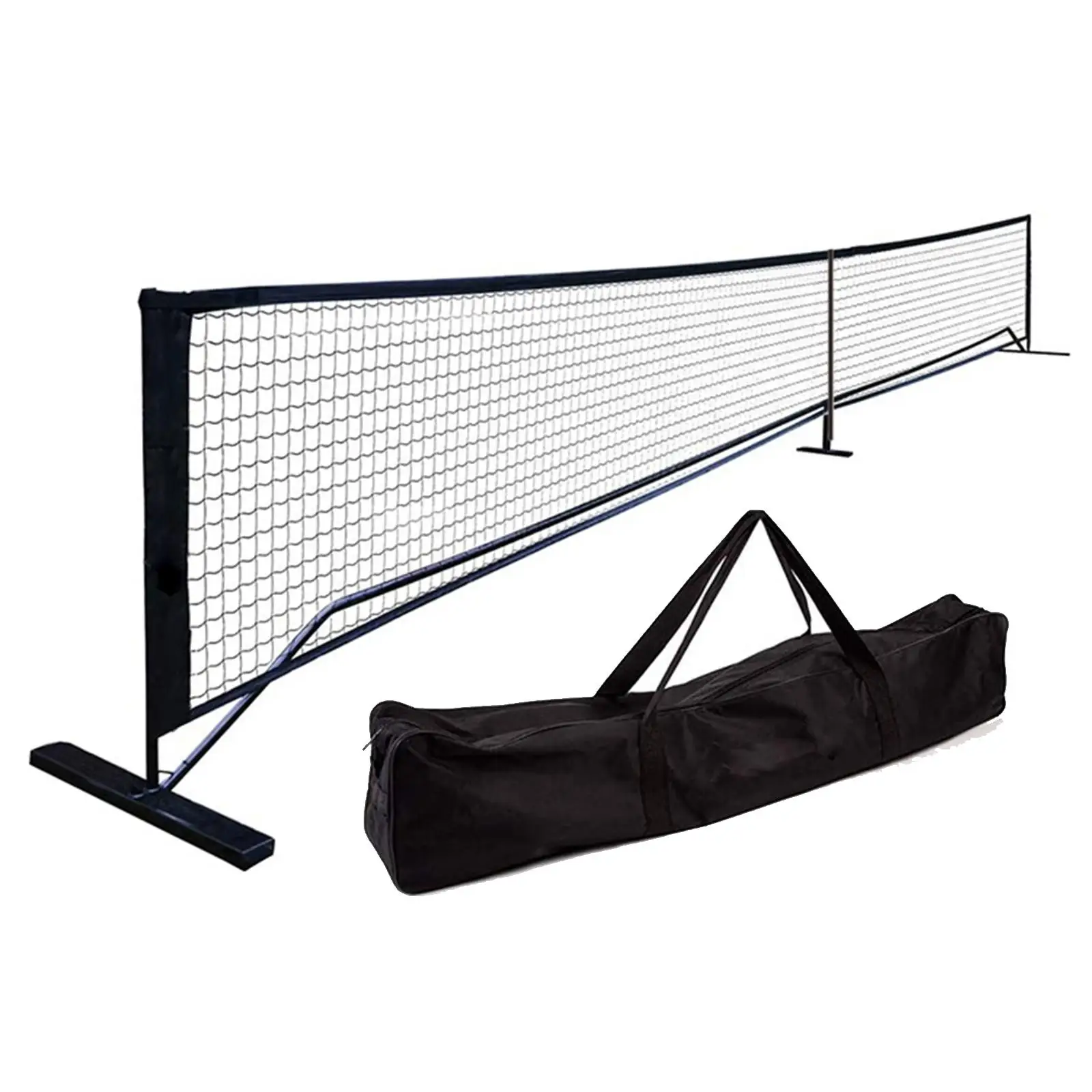 Pickleball Net System Driveway Matches 670cmx91cm Professionals Metal Frame Stand Public Playground Game with Bag Mesh Net