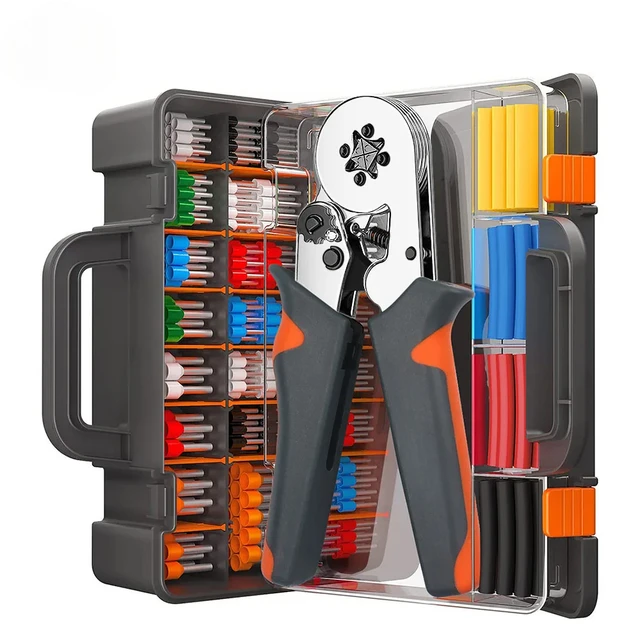 الطويق الأكمام محطة العقص أدوات كماشة كهربائية صغيرة HSC8 6-4/6-6 (0.25-10mm2/0.25-6mm2) سلك اتصال إصلاح المشبك