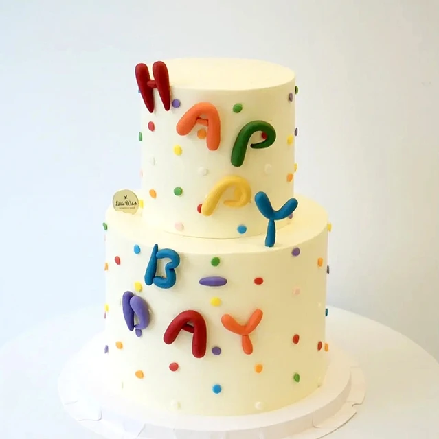 Letter Happy Birthday Cake Topper Party Kid Cake Insert Decor