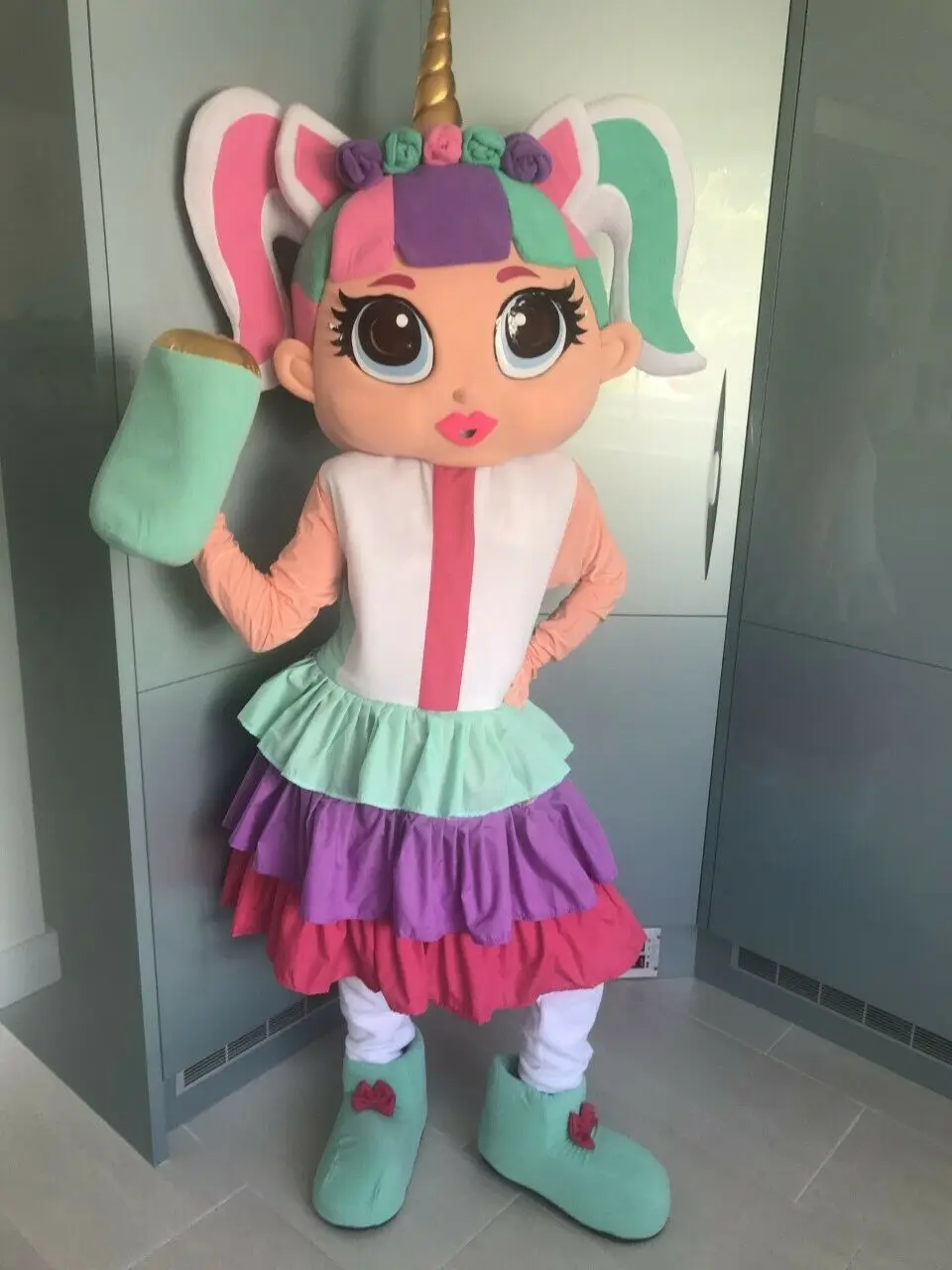 

New Adult Character Halloween DOLL UNICORN Mascot Costume Halloween Christmas Dress Full Body Props Outfit Mascot Costume