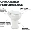 320 RV Toilet  White ,Standard Height ,Gravity Toilet,Elongated Ceramic Bowl,Flush with Foot Pedal,For RVs,and Outdoor Campers 2