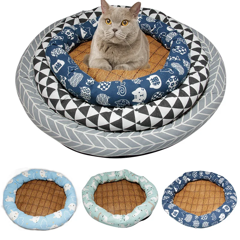 

New Four Seasons Pet Nest Cat And Dog Universal Litter Cat Mattress Litter Round Kennel Winter Warm Cat Supplies