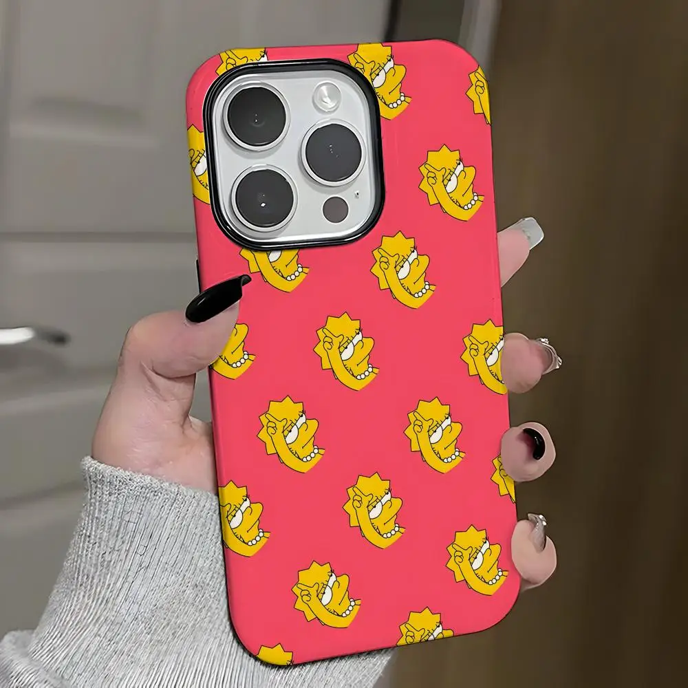 Charming Cartoon Themed Phone Case with Double-Layer Shell Design