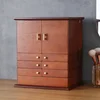 European Style Retro Wooden Jewelry Box Organizer Large Capacity Designer Solid Wood Jewelry Earrings Storage Box Home Princess 5