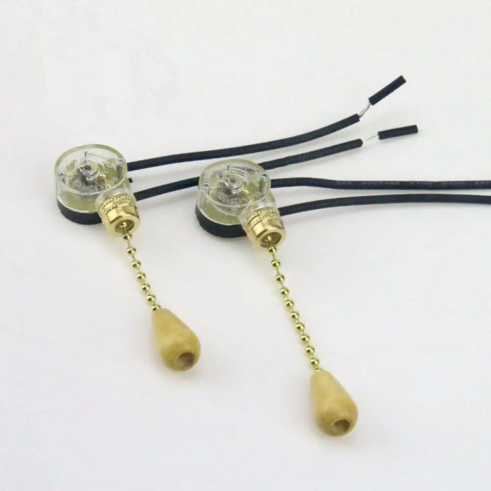 

4Pcs/Set Universal Wall Light Pull Switch Home Ceiling Fan Lamp Pull Chain Cord Switch Set Replacement Tools 3A / 250V