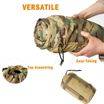 Military Modular Sleeping System - Outdoor Camping Supplies - Waterproof Outer Shell Multicam Sleeping Bag 6