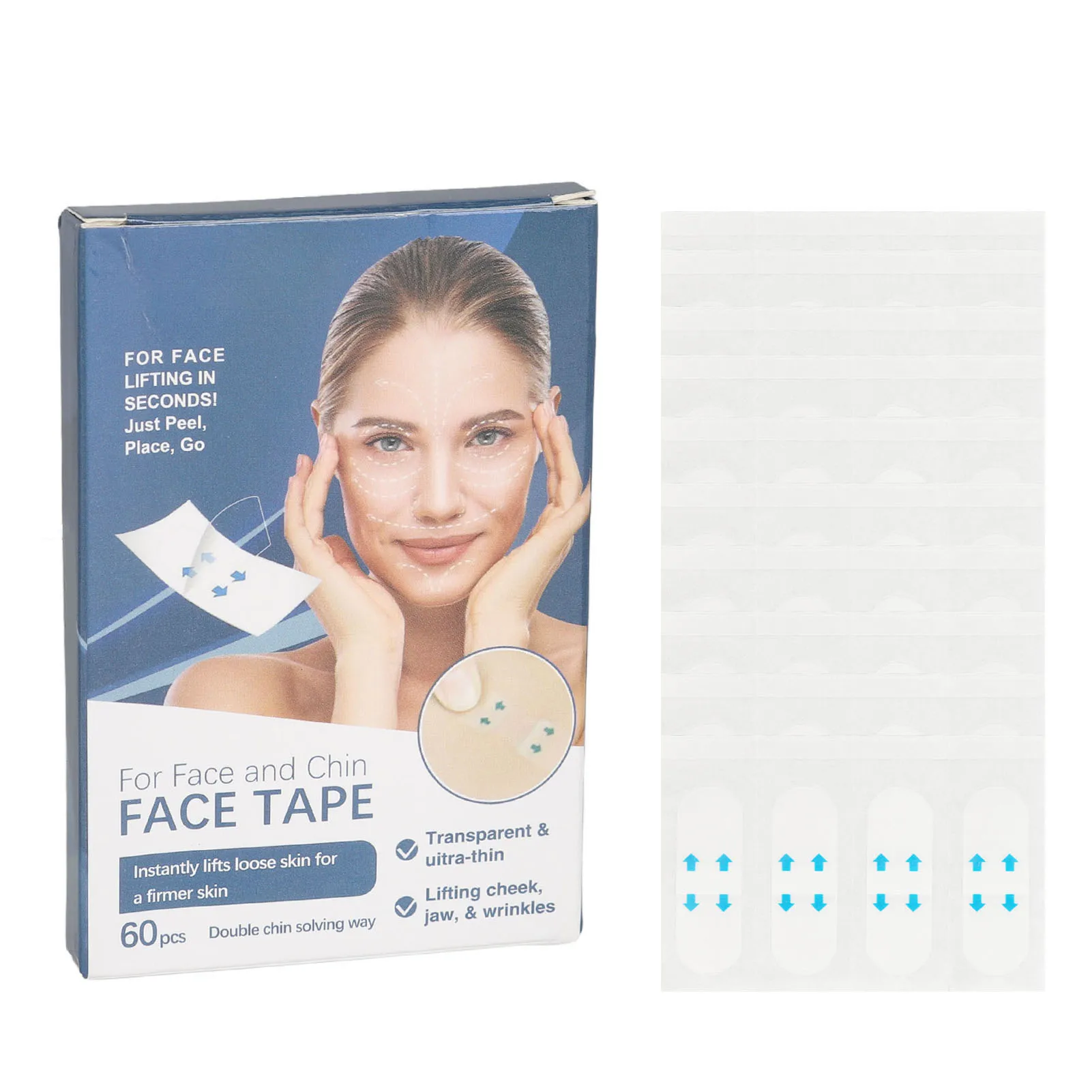 

Face Neck Lifting Tape Portable Skin Tightening Firming Face Lifter Tape Adhesive Eliminate Wrinkles for Cheekbone Area