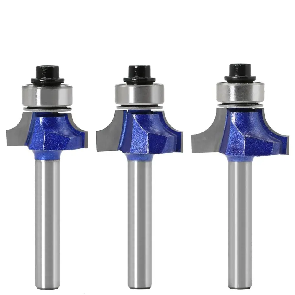

Double Flutes Router Bit Convenient with Bearing Corner Round Milling Cutter 6mm Shank Trimming Carving Woodworking