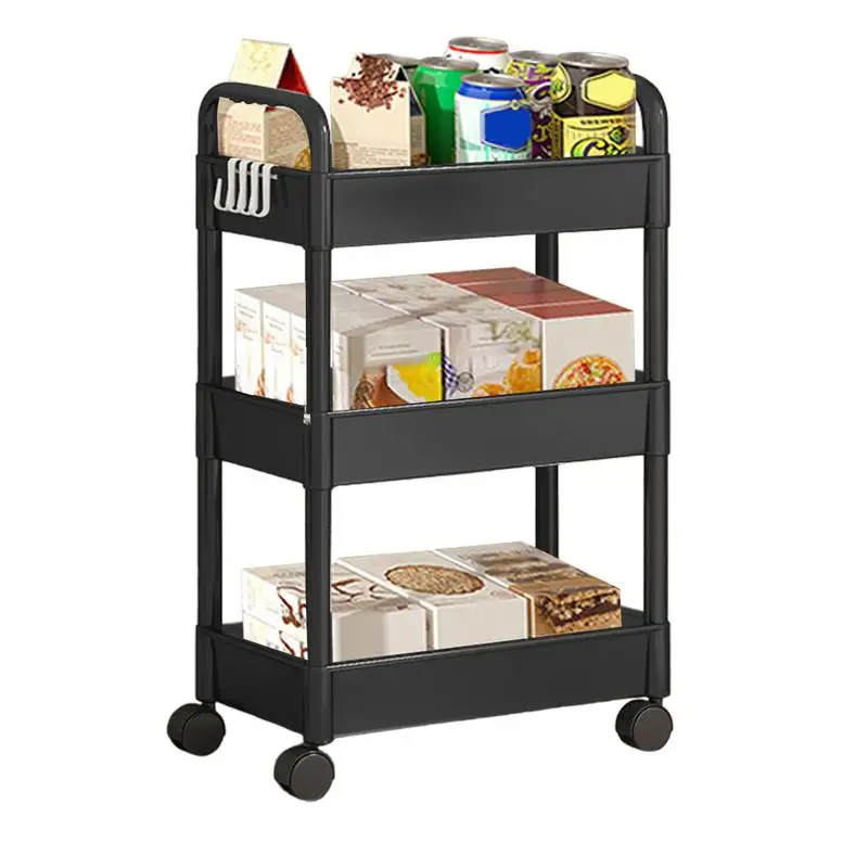 3 Layer Rolling Trolley Cart for Home Organization