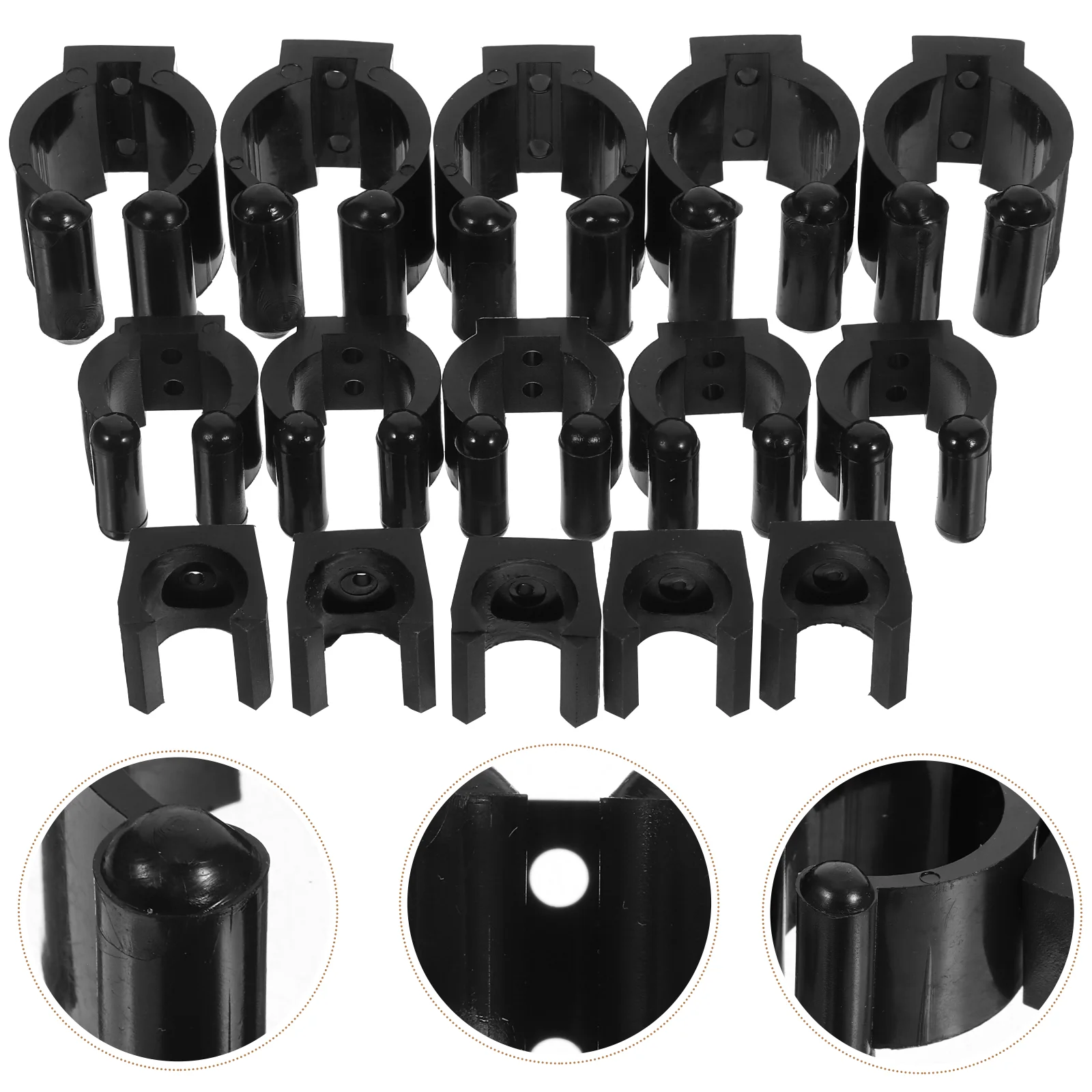 15 Pcs Billiard Clip Pool Cue Holder Pole Holding Rack Fishing Rod Pod Holders Wall Pp