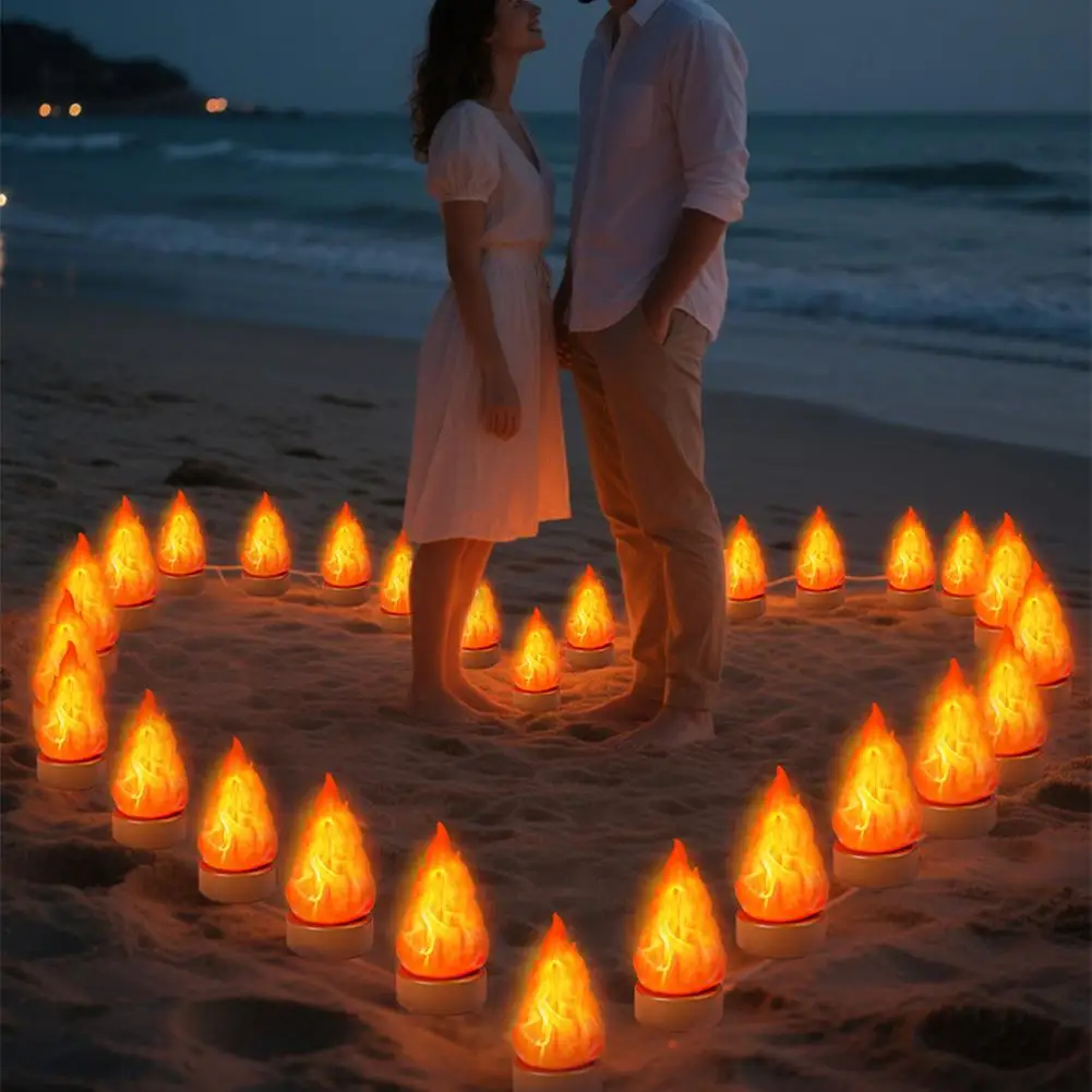 Simulation Flame lamp Rechargeable False fire Night light For Outdoor Camping Courtyard Halloween & Christmas Party Decor Lamp